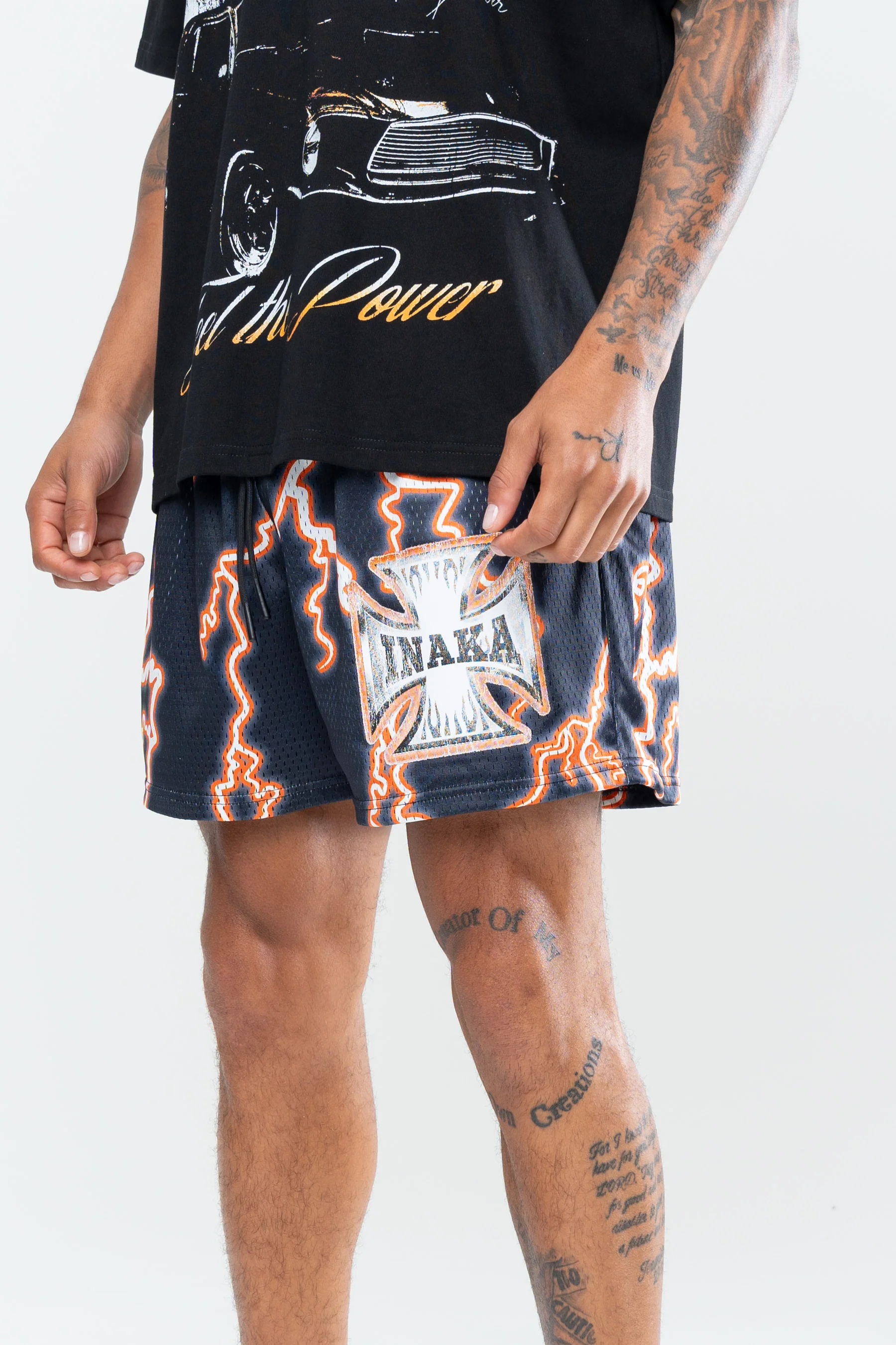 THUNDERSTRUCK  MESH SHORTS - GOLD - Image 4