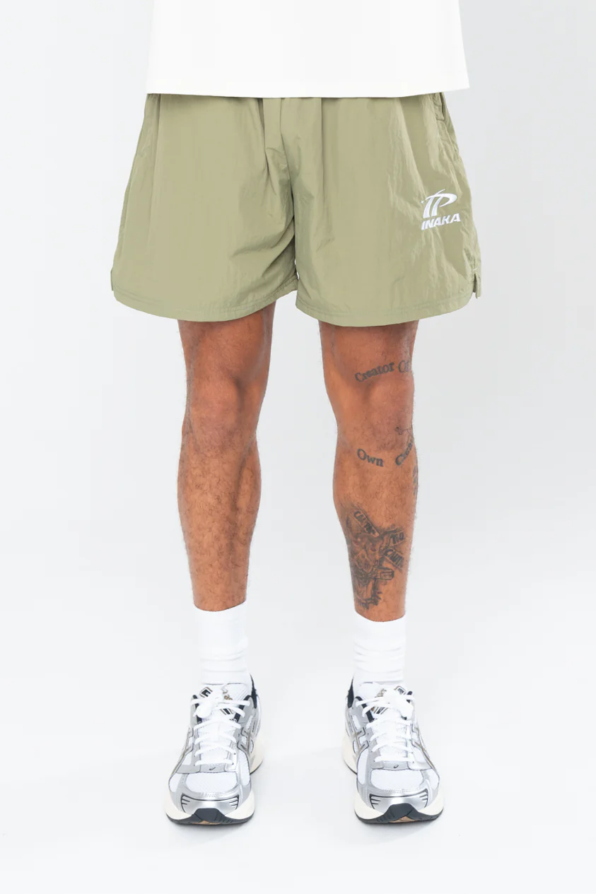 SPORTSWEAR NYLON SHORTS - BURNT OLIVE - Image 4